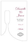 Customized Decor Bottom's Up Rectangle Wine Wedding Label